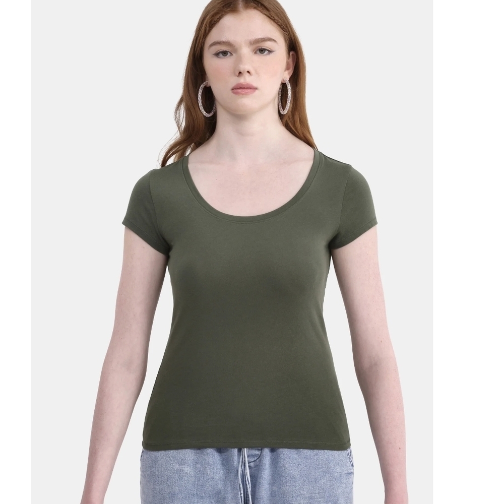 No Boundaries Dark Green Short Sleeve Tee